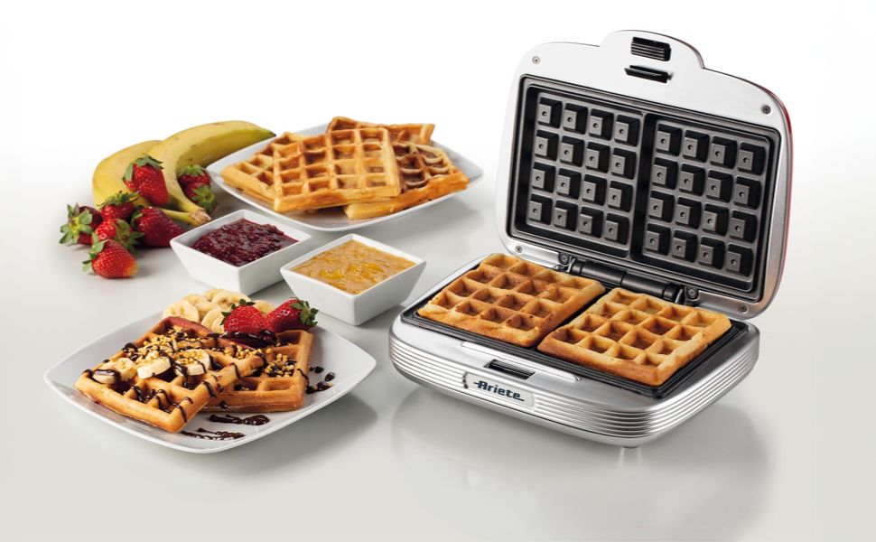 Ariete-Waffle-Maker-Party-Time-1973-Waffle-Maker-with-Non-Stick-Plates-Cord-Reel-Safety-Lock-and-Pow-B08JPQ5B57
